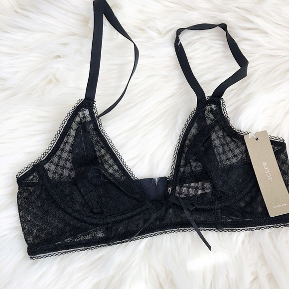 J. Crew Other - J. Crew Black Sheer Lace Sexy Underwire Bra 32 A